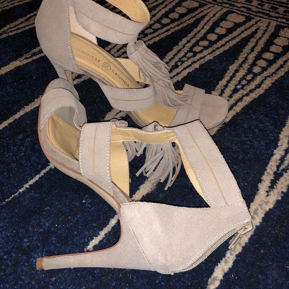 ❌SOLD❌ 🦋pick 5 items/25 Taupe suede heel - Picture 2 of 6